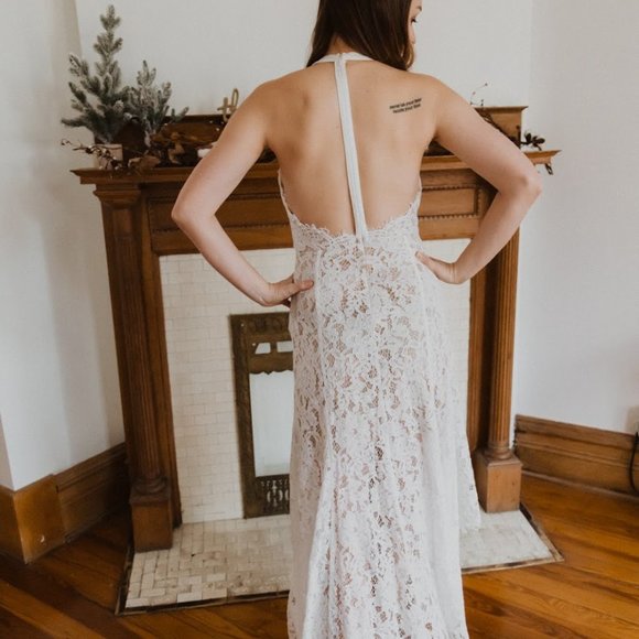 High-low white lace dress - Picture 11 of 13